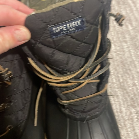 Sperry Rainboot.  Black and tan women’s 10 - Picture 3 of 6